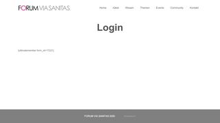 
                            13. Login - FORUM VIA SANITAS