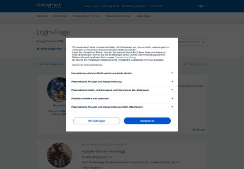 
                            6. Login-Frage | Hinweise zum Forum Forum • HolidayCheck