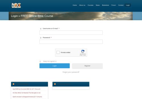 
                            7. Login | FREE Online Bible Course - Online Bible Course (BCC) - CMFI