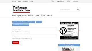 
                            12. Login - Freiburger Nachrichten