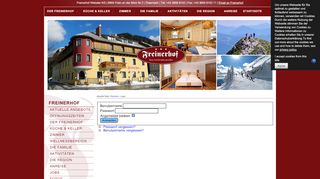 
                            12. Login - Freinerhof Webster KG Gasthaus/Hotel in Frein an der Mürz