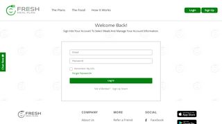 
                            5. Login - Fresh Meal Plan