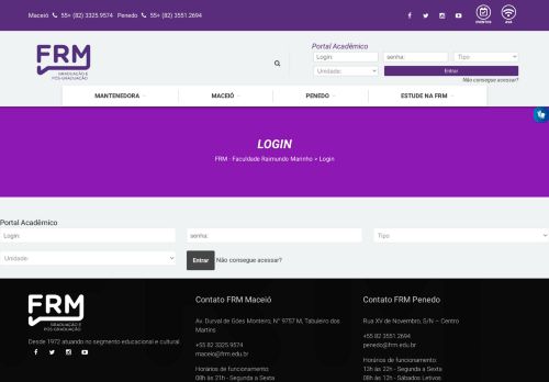 
                            6. Login – FRM - Faculdade Raimundo Marinho