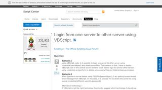 
                            6. Login from one server to other server using VBScript. - Microsoft