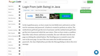 
                            4. Login From (with Swing) in Java - Forget Code