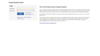 
                            7. Login - Frontier Science Portal