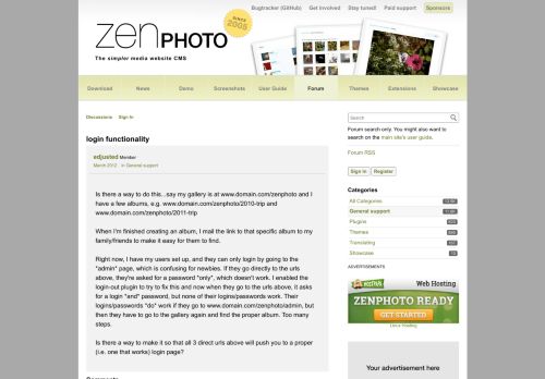 
                            13. login functionality - Zenphoto forum