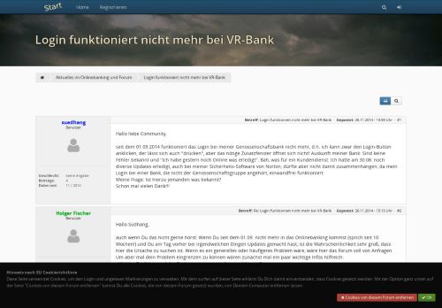 
                            12. Login funktioniert nicht mehr bei VR-Bank · homebanking-hilfe.de ...