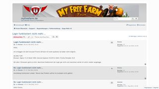 
                            1. Login funktioniert nicht mehr... - myfreefarm.de