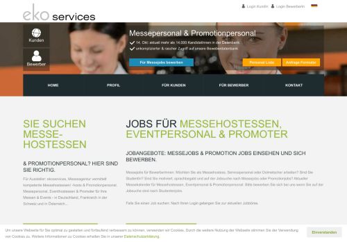 
                            1. Login für BewerberInnen - ekoservices