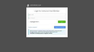 
                            3. Login für Centurion Club Member