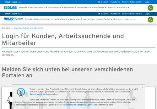 
                            2. Login für Kunden, Arbeitssuchende und Mitarbeiter | Ecolab