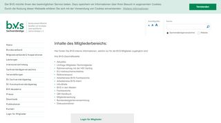 
                            7. Login für Mitglieder - BVS