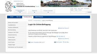 
                            6. Login für Online-Befragung - Kanton Zürich