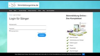 
                            1. Login für Sänger - Stimmbildung Online - maximales Stimmpotenzial ...