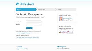 
                            4. Login für Therapeuten | therapie.de