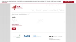 
                            13. Login | GAIN - German Academic International Network