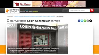 
                            3. Login Gaming Bar - Vigo - Páxinas Galegas
