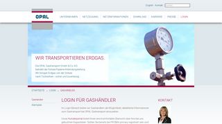 
                            10. Login - Gashändler - OPAL Gastransport GmbH & Co. KG