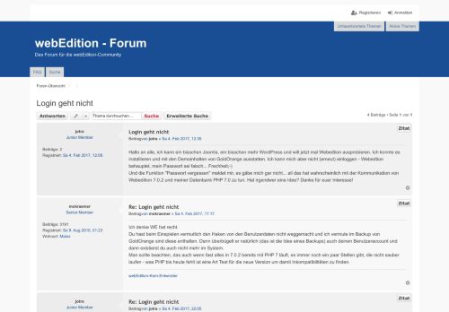 
                            4. Login geht nicht - webEdition - Forum