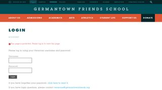 
                            6. Login - Germantown Friends School