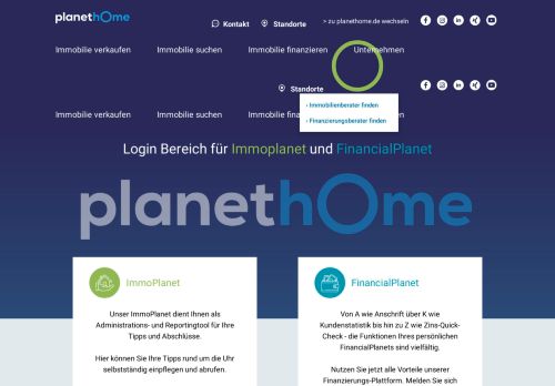 
                            2. Login Geschäftskunden - PlanetHome