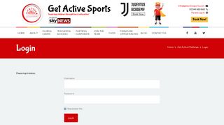 
                            1. Login - Get Active Sports