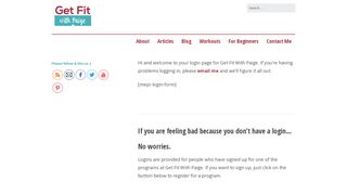 
                            5. Login – Get Fit With Paige