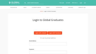 
                            1. Login - Global Graduates: study abroad, languages + global jobs