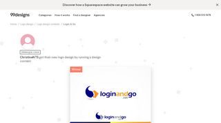 
                            3. Login & Go | Logo design contest - 99Designs