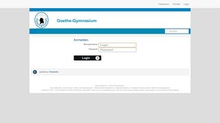 
                            6. Login - Goethe-Gymnasium - Schul-Webportal