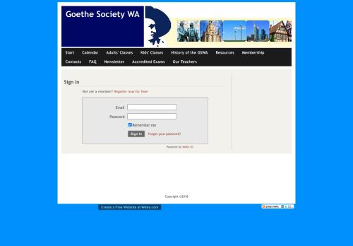 
                            8. Login - Goethe Society WA