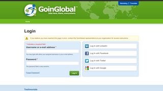 
                            8. Login | GoinGlobal