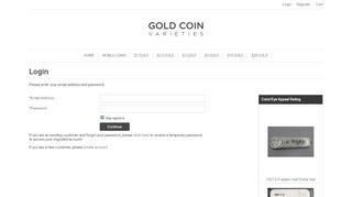 
                            10. Login | Gold Coin Varieties
