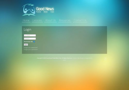 
                            8. Login | Good News Postal Bible Club