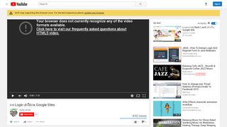 
                            3. การ Login เข้าใช้งาน Google Sites - YouTube