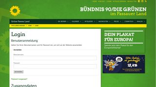 
                            7. Login: Grüne Passau Land