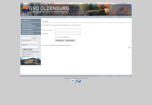
                            7. Login - GVO Oldenburg eV