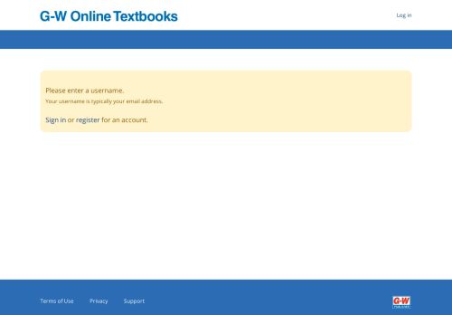 
                            12. Login - GW Online Textbooks
