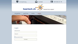 
                            8. Login - Haertsch.ch GmbH | Computer und Netzwerk Support | IT ...