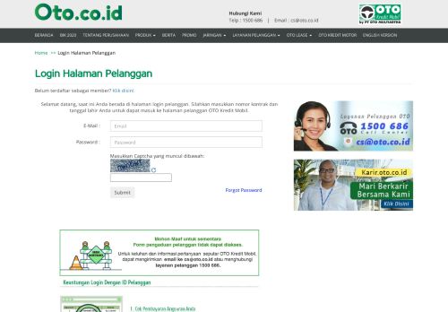 
                            1. Login Halaman Pelanggan | OTOKreditMobil - OTO Karir