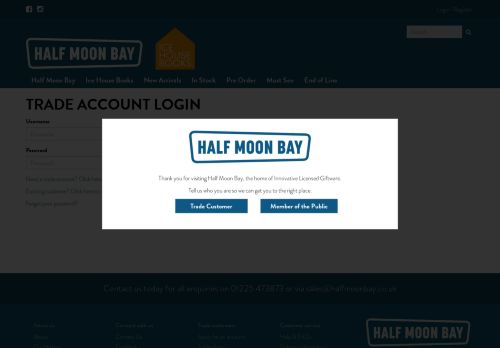 
                            10. Login : Half Moon Bay