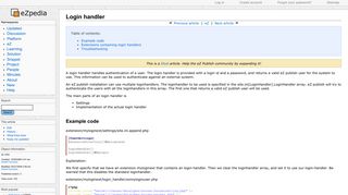 
                            7. Login handler / eZ / Root - eZpedia