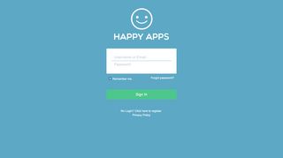 
                            6. Login - Happy Apps