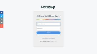 
                            3. Login - Health Lounge - the Health Lounge