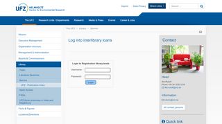 
                            6. Login - Helmholtz-Centre for Environmental Research - UfZ