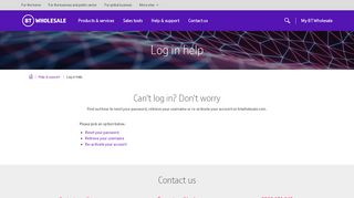 
                            10. Login Help | BT Wholesale