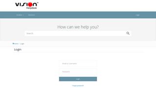 
                            12. Login - Help Desk Software by Vision Helpdesk