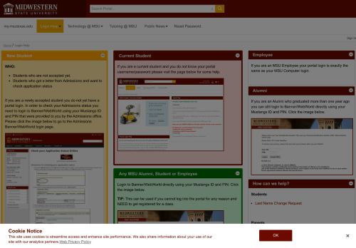 
                            7. Login Help - MSU Portal