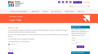 
                            4. Login Help - PMI Ghana Chapter